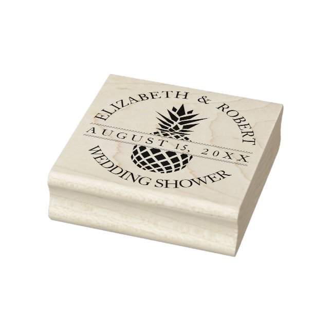 Pineapple Wedding Shower Rubber Stamp (Stamp)