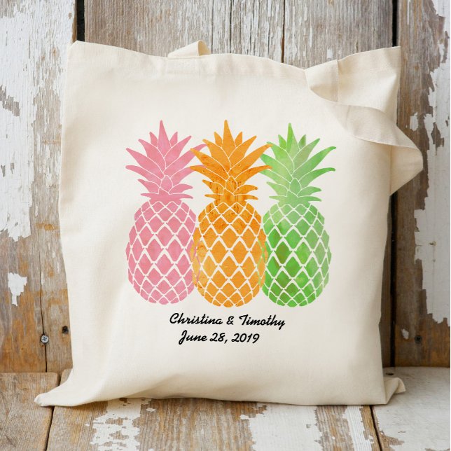 Pineapple Wedding Welcome Bag|Wedding Favour Tote Bag (Creator Uploaded)