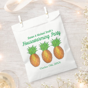 Pineapple Welcome Open House Housewarming Party Favour Bags