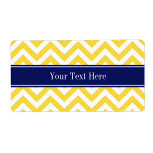 Pineapple White LG Chevron Navy Blue Name Monogram