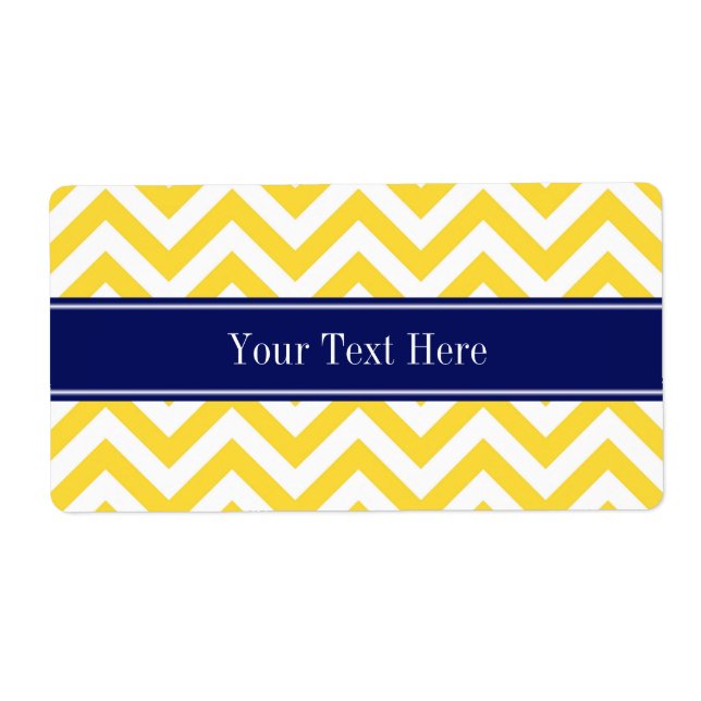 Pineapple White LG Chevron Navy Blue Name Monogram (Front)