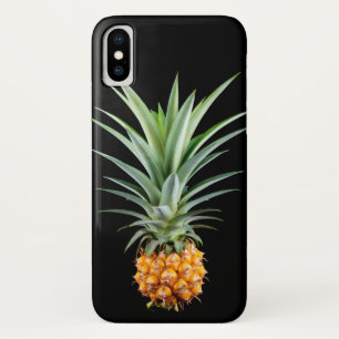 Pineapple with big hairdo on black background Case-Mate iPhone case