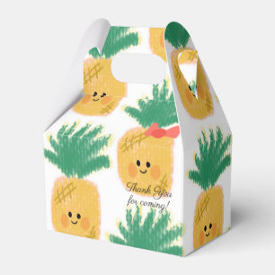 Pineapple with Bow Cute Birthday Favour Box