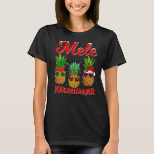 Pineapple Xmas Lights Mele Kalikimaka Pineapple Ch T-Shirt