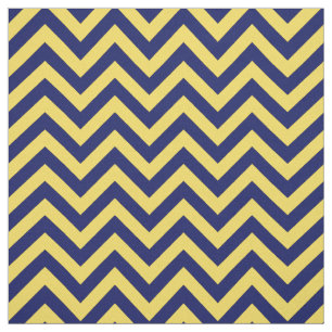 Pineapple Yellow Navy Blue LG Chevron Pattern 12I Fabric
