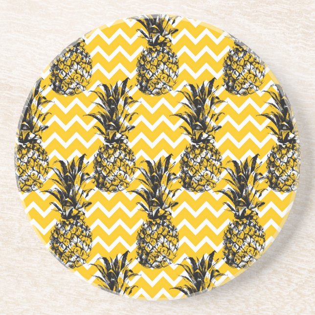 Pineapple Zigzags Coaster (Front)