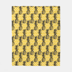 Pineapple Zigzags Fleece Blanket