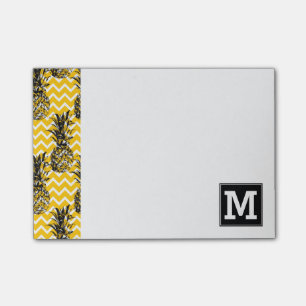 Pineapple Zigzags   Monogram Post-it Notes