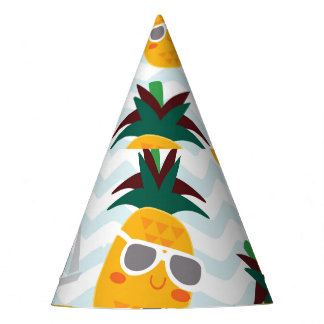 Pineapples, boat: cute ocean pattern. party hat