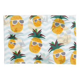 Pineapples, boat: cute ocean pattern. pillowcase