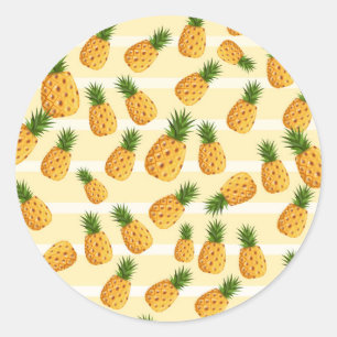 Pineapples Classic Round Sticker