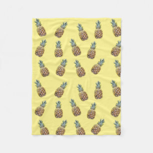 Pineapples Fruit Pattern Fleece Blanket