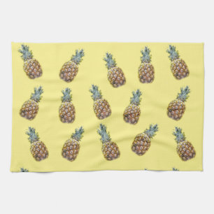 Pineapples Fruit Pattern Tea Towel
