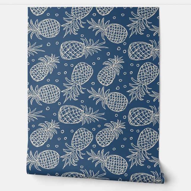 Pineapples in Encore by Valspar Wallpaper (Unrolling)
