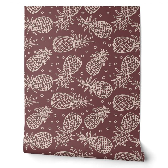 Pineapples In Rumours By Behr Wallpaper (Unrolling)