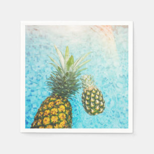 Pineapples in Swimming Pool Napkin