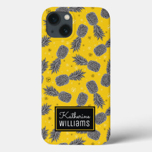 Pineapples On Gold Add Your Name iPhone 13 Case