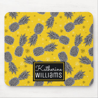 Pineapples On Gold | Add Your Name Mouse Pad