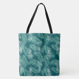 Pineapples on Teal Tote Bag