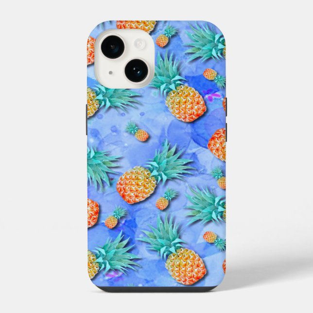 Pineapples. Paint. Party. iPhone Case (Back)