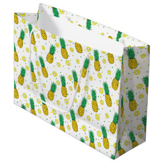 Pineapples pattern large gift bag