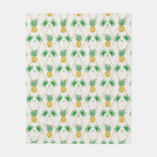 Pineapples, retro fleece blanket