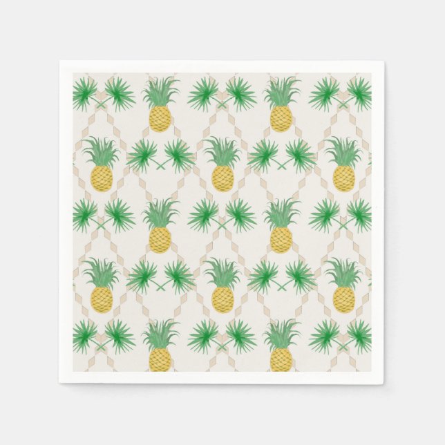 Pineapples, retro napkin (Front)