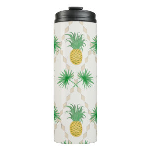 Pineapples, retro thermal tumbler