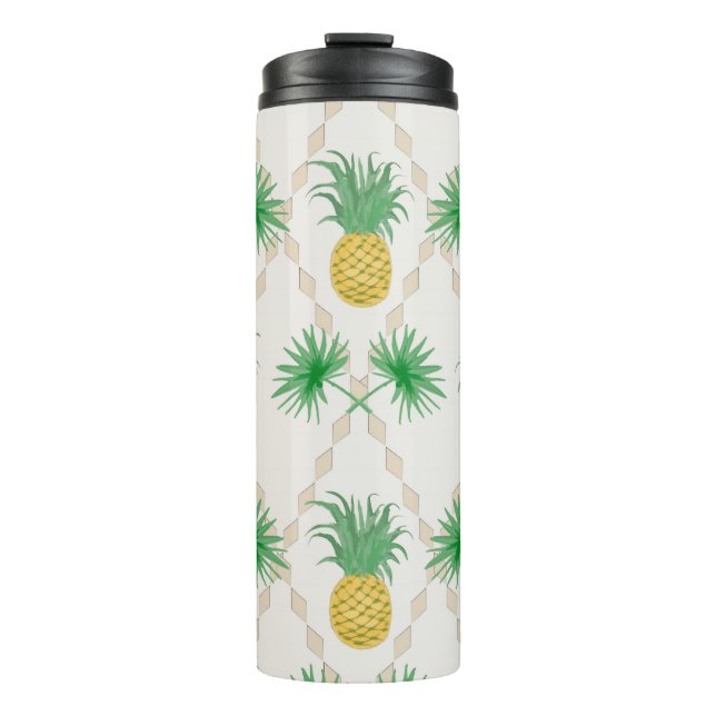 Pineapples, retro thermal tumbler (Front)