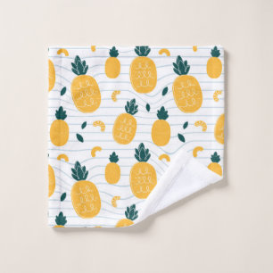 Pineapples seamless pattern wash cloth