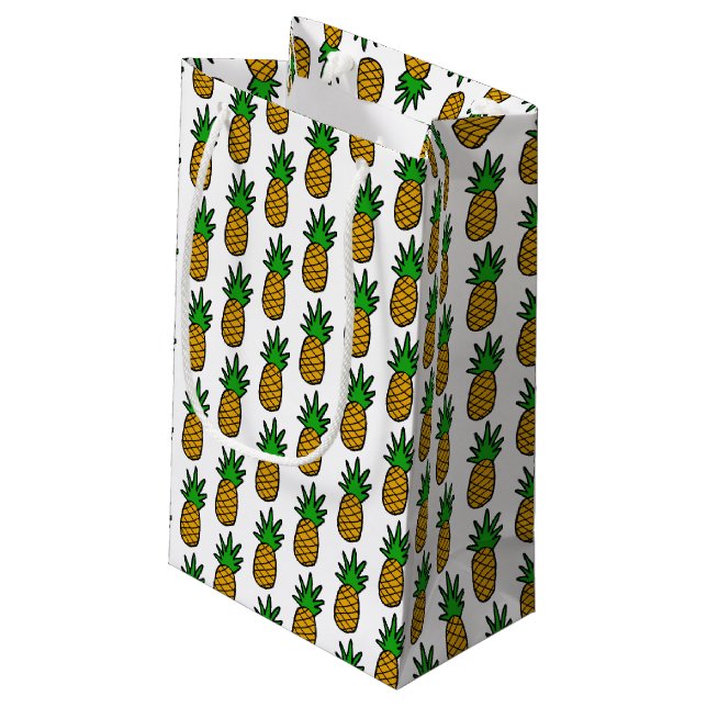 Pineapples Small Gift Bag (Back Angled)