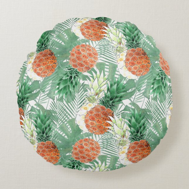 Pineapples, sweet couple . round cushion (Front)
