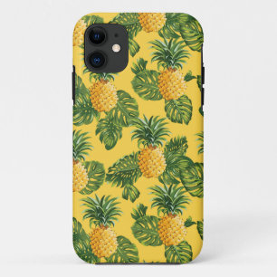 Pineapples & Tropical Leaves On Gold Case-Mate iPhone Case