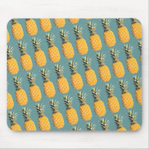 pineapples tropical pattern mouse pad