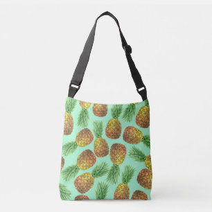 Pineapples watercolor 2 crossbody bag