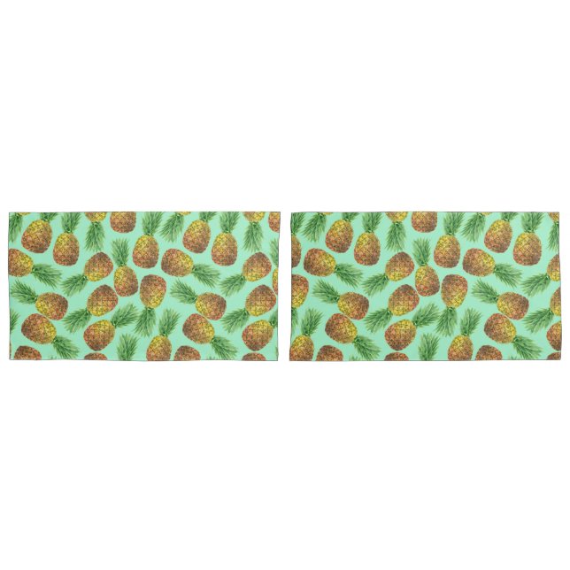 Pineapples watercolor 2 pillowcase (Front-Set)