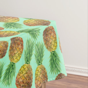 Pineapples watercolor 2 tablecloth
