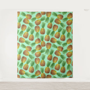 Pineapples watercolor 2 tapestry