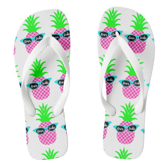 Pineapples with "DIVAtude" Jandals (Footbed)