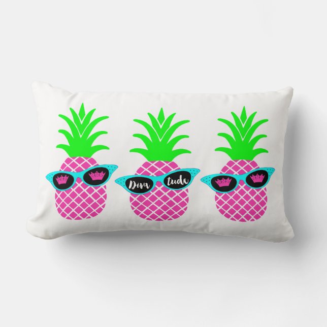 Pineapples with DIVAtude Lumbar Cushion (Front)