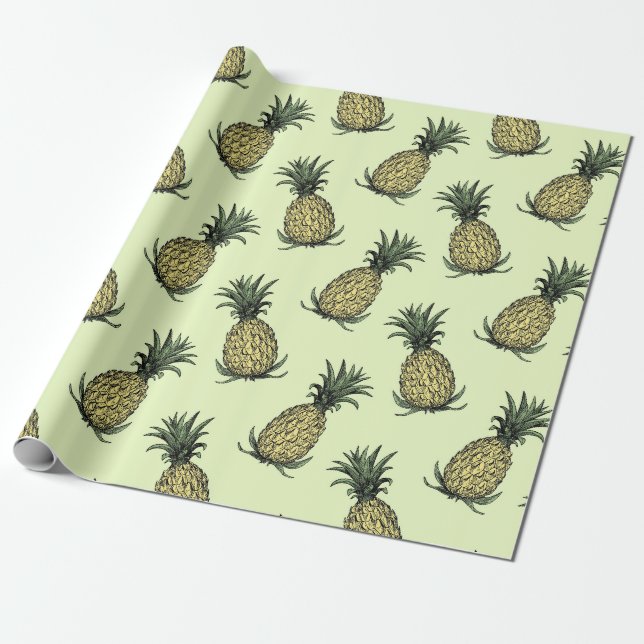 Pineapples Wrapping Paper (Unrolled)