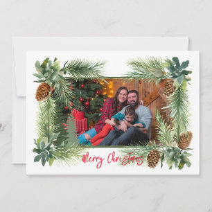 Pinecone 1-photo 5x7Flat Holiday Card