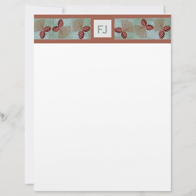 Pinecone Border Letterhead (Front)