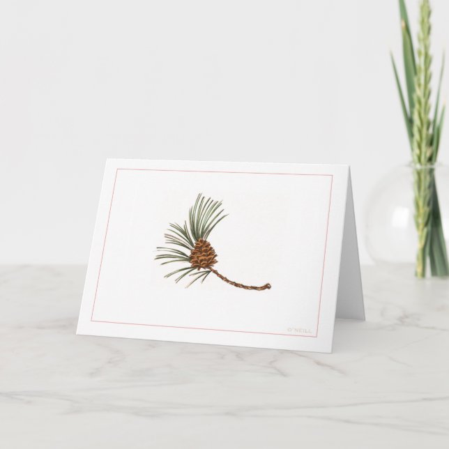 "Pinecone" by Gerry O'Neill Holiday Card (Front)