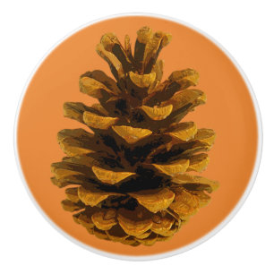 Pinecone ceramic knob