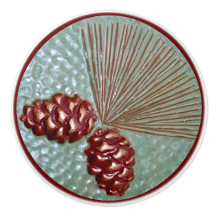 Pinecone Ceramic Pull