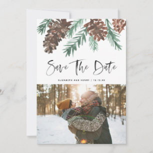 Pinecone Evergreen Save The Date