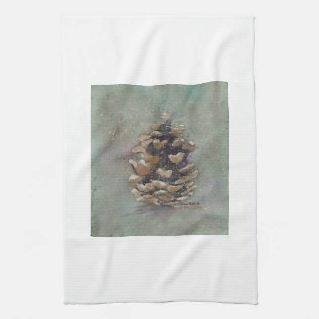 Pinecone Kitchen Dish Towel (Vertical)