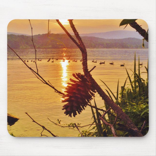 Pinecone Lake sunset Mouse Pad (Front)