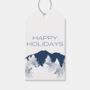 Pinecone Mountains Gift Tag